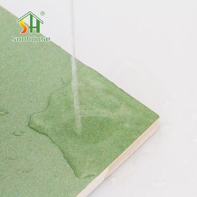 Cor verde personalizada da placa de gesso do à prova de água para o sistema das paredes de separação do Drywall