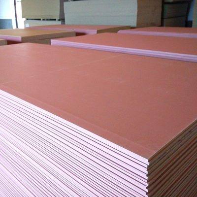 Placa de gesso impermeável de borda cônica de 1220x2440 mm, com umidade ≤ 5%