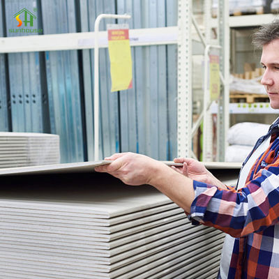 Bom preço Placa de gesso resistente à humidade 1220x2440mm, espessura 9mm-15mm on-line